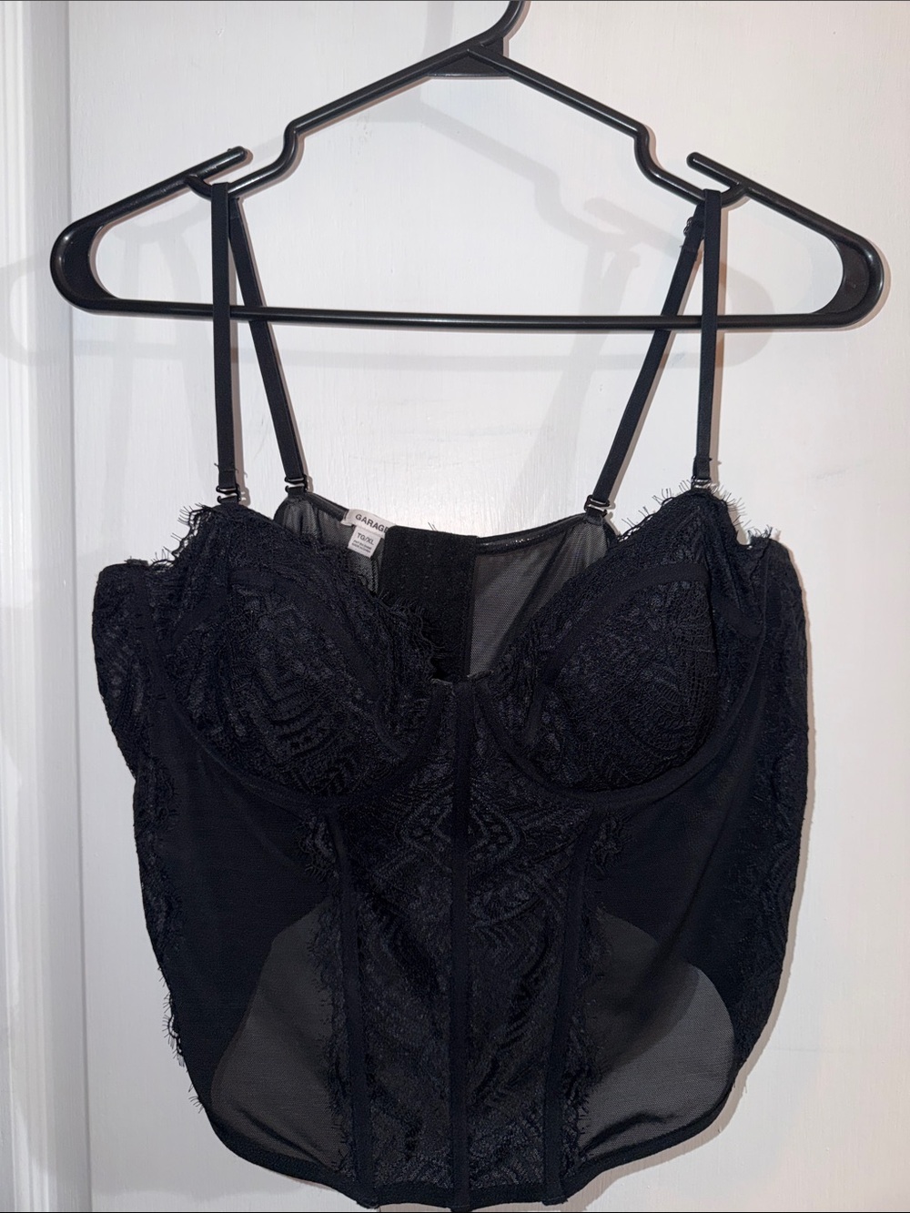 Garage Black Lace Bustier Corset Top